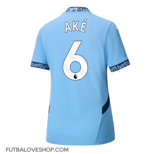 Dres Manchester City Nathan Ake #6 Domáci pre Ženy 2024-25 Krátky Rukáv